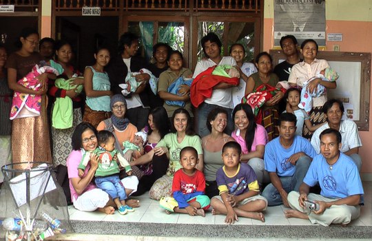 Bumi Sehat in Bali, Indonesia - Birthing center staff, new mothers, babies and families