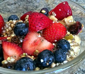 Quick and Easy Breakfast Cereal made by Chef Brenda Hinton with the More than a NUT MILK BAG from Rawsome Creations.