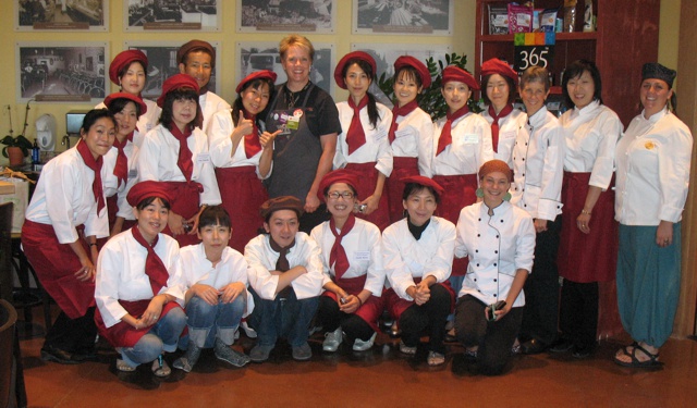17 raw food students from all over Japan who joined us for the Patisserie 2nd Course in Napa, California.